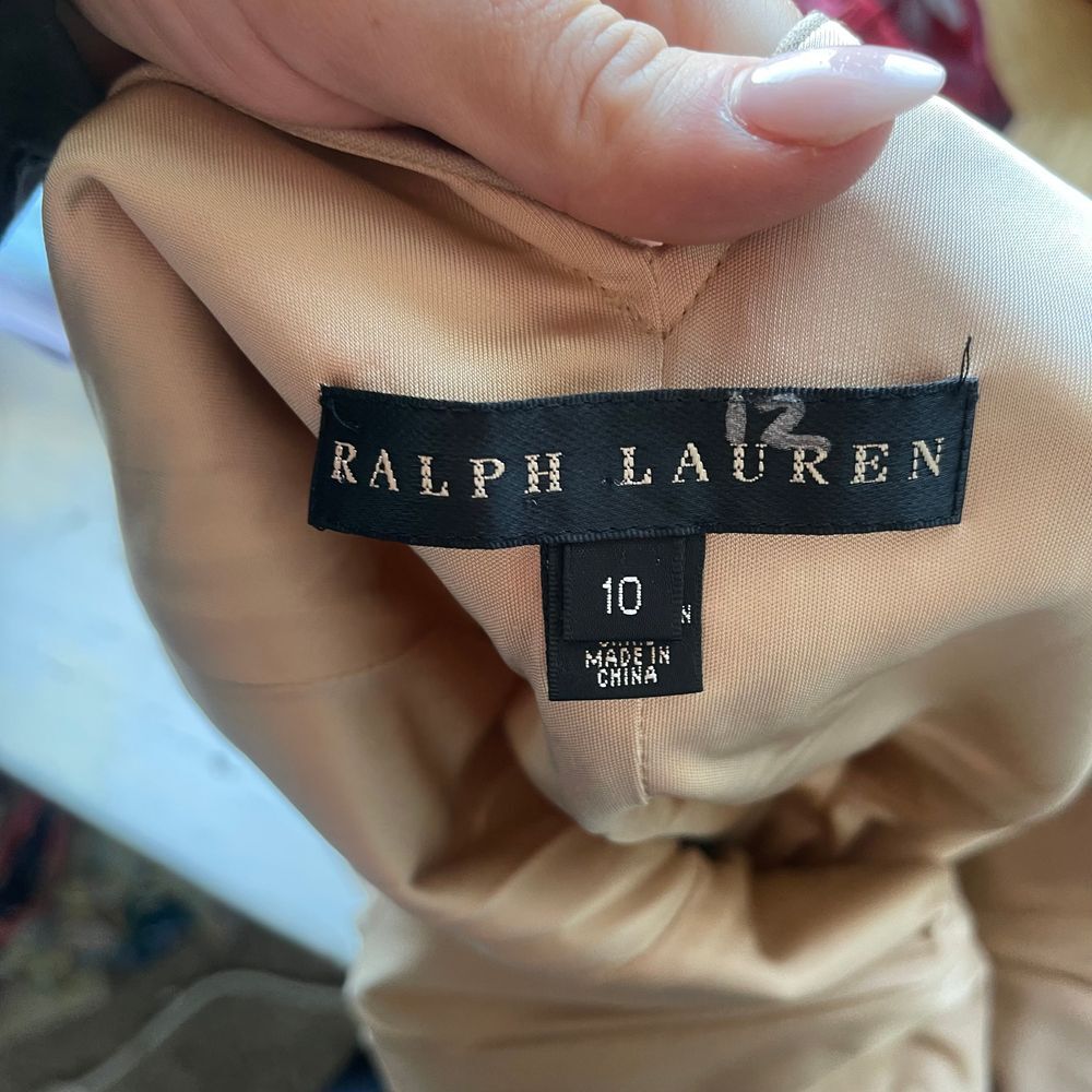 Ralph Lauren Black Label Nude Taupe Sheath Sleeveless Dress - Picture 2 of 8